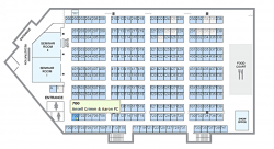 The floor plan for the May 11 Cooperator expo showing AGA's location in booth 700